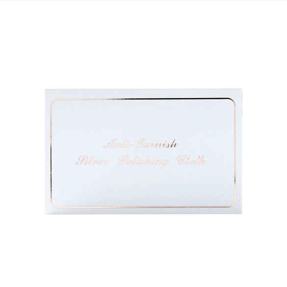 Rose Gold Paper Card Doublesided Deerskin Velvet Sterling Silver Jewelry Polishing Cleaning Cloth