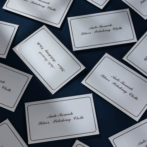Rose Gold Paper Card Doublesided Deerskin Velvet Sterling Silver Jewelry Polishing Cleaning Cloth