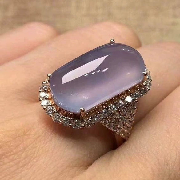 Rose Gold Plated Alloy Flower Crystal Ring Fashion Geometric Floral Design Electroplated Unisex Statement Jewelry