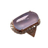 Rose Gold Plated Alloy Flower Crystal Ring Fashion Geometric Floral Design Electroplated Unisex Statement Jewelry