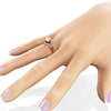 Rose Gold Tone Metal Flower Ring With Champagne Zircon Electroplated Fashion Jewelry For Women