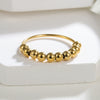 Rotatable Decompression Anxiety Bead Ring Stainless Steel Jewelry Electroplated Unisex