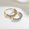 Rotatable Decompression Anxiety Bead Ring Stainless Steel Jewelry Electroplated Unisex