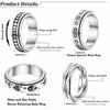 Rotatable Decompression Ring Titanium Steel Jewelry With Letters Numbers Text Electroplated For Couple