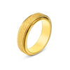 Rotatable Frosted Titanium Steel Geometric Ring Electroplated Unisex Decompression Finger Ring In Multicolor