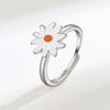 Rotatable Living Antianxiety Decompression Microinlaid Zircon Copper Ring For Women With Plant Flowers Style And Electroplating Design