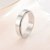 Rotatable Unisex Titanium Steel Diamond Ushaped Couple Ring Fashionable Cold Style Hand Jewelry