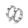 Rotatable Unisex Titanium Steel Diamond Ushaped Couple Ring Fashionable Cold Style Hand Jewelry