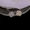 Rotating Adjustable Opening Anxiety Relief Fourleaf Clover Zircon Women's Copper Ring
