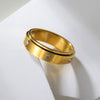 Rotating Decompression Ring Titanium Steel Geometric Electroplated Luxury Microinlaid For Women And Unisex