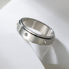 Rotating Decompression Ring Titanium Steel Geometric Electroplated Luxury Microinlaid For Women And Unisex