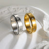 Rotating Decompression Ring Titanium Steel Geometric Electroplated Luxury Microinlaid For Women And Unisex