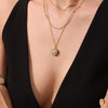 Rotating Flower Niche Fashion Elegant Women's Titanium Steel Necklace Earrings Ring Set With Electroplating
