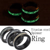 Rotating Luminous Dragon Ring Jewelry Titanium Steel Electroplating Unisex With Letters Numbers Text Pattern