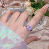 Rotating Moving Ring Flower Zircon Super Flash Ring Opening Color Retention Niche Design Fashion Hand Accessories Female Fashion