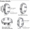 Rotating Titanium Steel Frosted Geometric Ring For Couples With Polish Finish