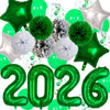 Round Aluminum Foil New Year Balloons Party Decoration Set Festive Celebration Balloon Arrangement