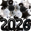 Round Aluminum Foil New Year Balloons Party Decoration Set Festive Celebration Balloon Arrangement