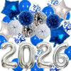 Round Aluminum Foil New Year Balloons Party Decoration Set Festive Celebration Balloon Arrangement