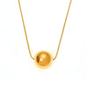 Round Ball Three Dimensional Pendant Clavicle Chain For Women Titanium Steel With 18K Gold Plated Electroplating Geometric Pattern Light Luxury Jewelry