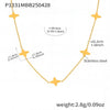 Round Bead Zircon Stacked Lucky Four Leaf Flower Small Clavicle Chain Light Luxury Necklace In Stainless Steel With Electroplating For Women