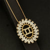 Round Copper Gold Plated Pendant Necklace With Constellation Pattern And Electroplating Design