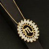Round Copper Gold Plated Pendant Necklace With Constellation Pattern And Electroplating Design