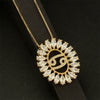 Round Copper Gold Plated Pendant Necklace With Constellation Pattern And Electroplating Design