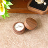 Round Double Ring Box Jewelry Display And Storage Box In Black Walnut Wood