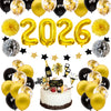 Round Latex New Year Balloon Ornament Party Decoration In Gold Silver And Rose Gold