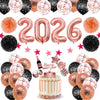Round Latex New Year Balloon Ornament Party Decoration In Gold Silver And Rose Gold
