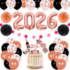 Round Latex New Year Balloon Ornament Party Decoration In Gold Silver And Rose Gold