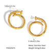 Round Nail Earrings Stainless Steel Jewelry With Personality Design Pvd Furnace Vacuum Real Gold Plated