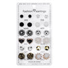 Round Rhinestone Crystal Flower Alloy Earrings Electroplated Set On Paper Card For Women