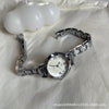 Round Small Dial Student Forest Bracelet Compact Watch With Steel Band And Alloy Case For Female Simple Elegant Retro Fashion Style