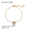 Round Square Sunflower Heart Geometric Stainless Steel 18K Light Luxury Women's Bracelet