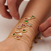 Round Square Sunflower Heart Geometric Stainless Steel 18K Light Luxury Women's Bracelet
