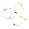 Round Square Sunflower Heart Geometric Stainless Steel 18K Light Luxury Women's Bracelet