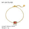 Round Square Sunflower Heart Geometric Stainless Steel 18K Light Luxury Women's Bracelet