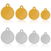 Round Stainless Steel Hangtag Diy Jewelry Accessories Pendant For Necklace And Bracelet
