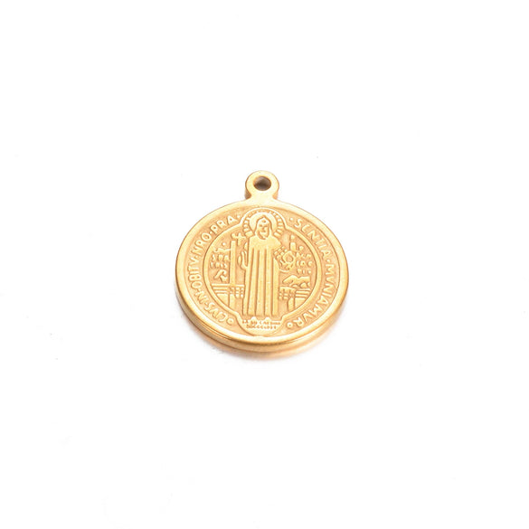 Round Stainless Steel Retro Stereo Handmade Diy Jewelry Pendants With Electroplating