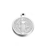 Round Stainless Steel Retro Stereo Handmade Diy Jewelry Pendants With Electroplating