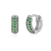 Round Zircon Microinlay Copper Gold Plated Earrings