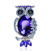 Royal Blue Alloy Owl Brooch Electroplated Zodiac Animal Pin For Women's Clothing Accessories