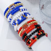 Rugby Bracelet Multilayered Stacked Fivepointed Star Letter Soft Pottery Friendship Elastic Beaded Handmade Geometric Polymer Alloy Acrylic Bracelet Unisex