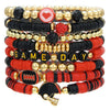 Rugby Bracelet Soft Ceramic Polymer Alloy Acrylic Geometric Handmade Unisex
