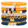 Rugby Bracelet Soft Ceramic Polymer Alloy Acrylic Geometric Handmade Unisex