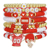 Rugby Bracelet Soft Ceramic Polymer Alloy Acrylic Geometric Handmade Unisex