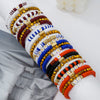 Rugby Bracelet Soft Ceramic Polymer Alloy Acrylic Geometric Handmade Unisex
