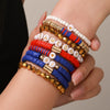 Rugby Bracelet Soft Ceramic Polymer Alloy Acrylic Geometric Handmade Unisex